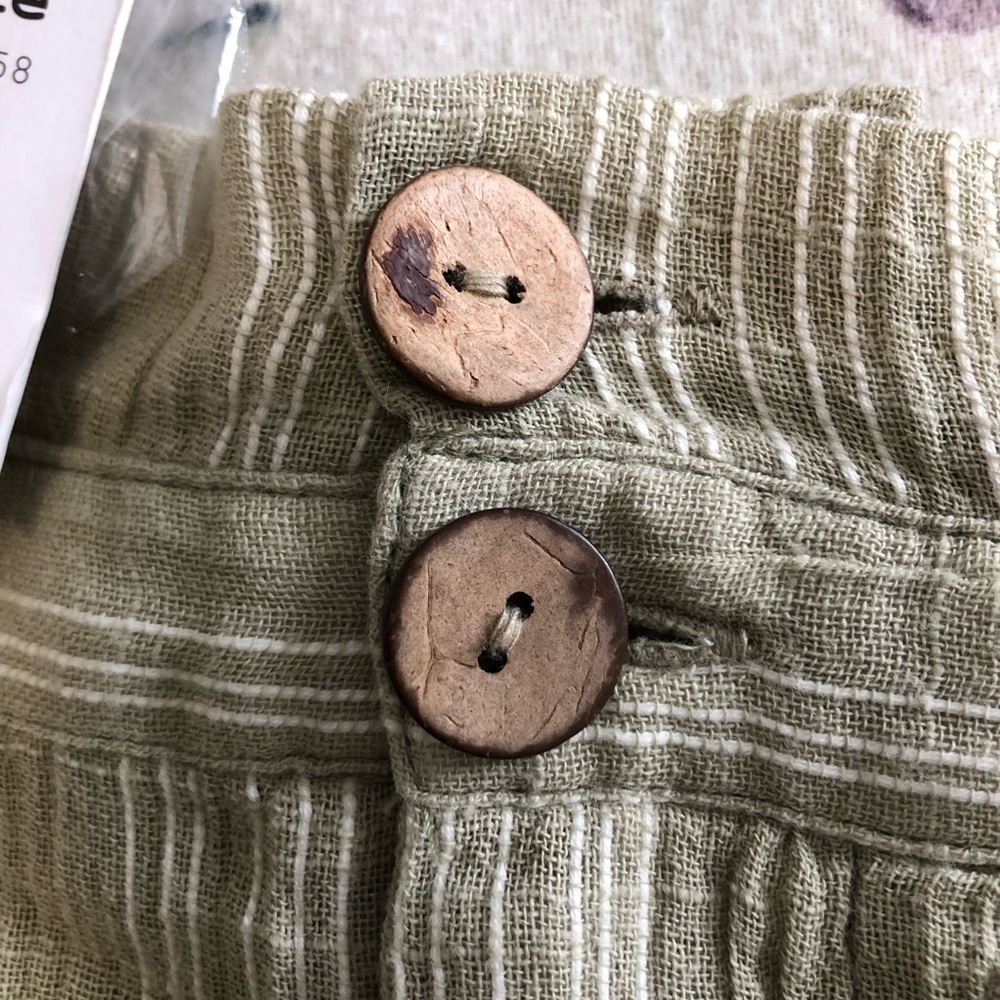 Free People Semi Sweet Cropped Pants In Sage Combo - Picture 6 of 13